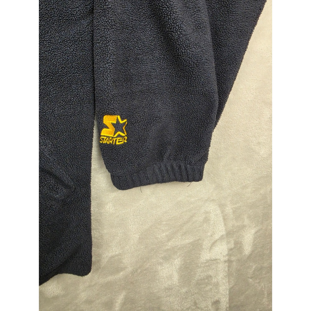 Vintage Starter Pittsburgh Steelers Quarter Zip Fleece Mens XL Black NFL - Picture 4 of 9
